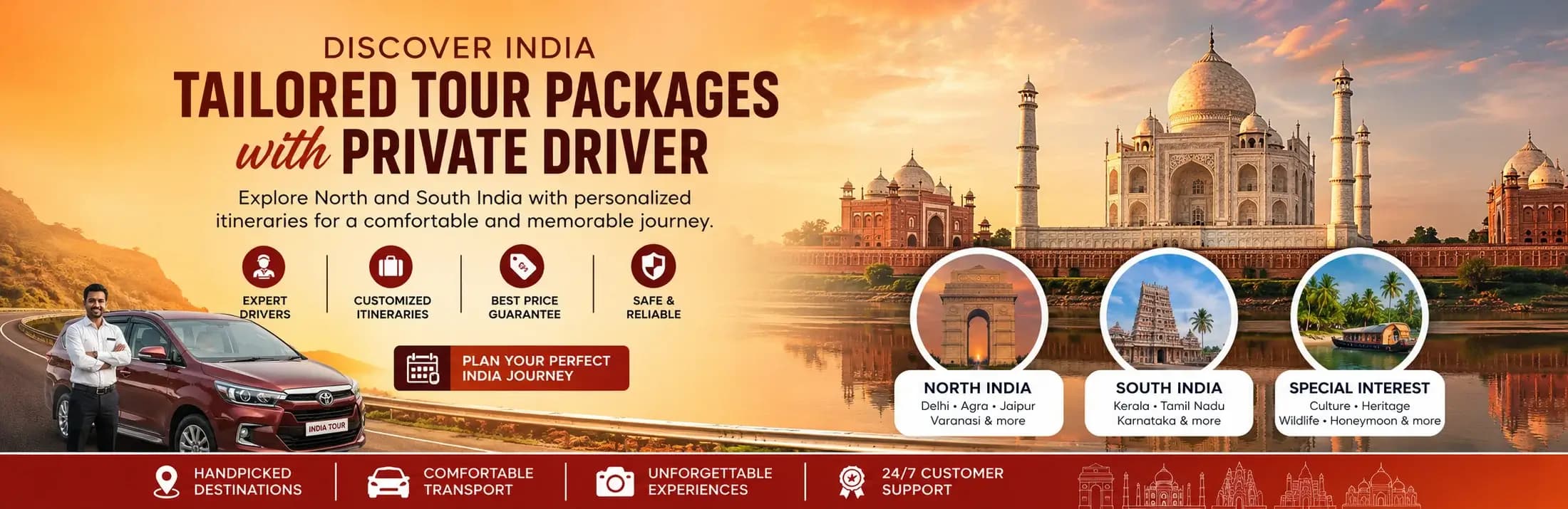 Tailored Tour Packages with Private Driver Tailored Tour Packages with Private Driver